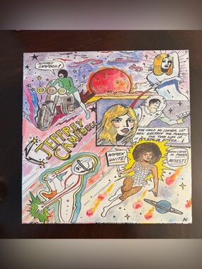 Jeffery Campbell Colorful Retro Comic Space Art Print - Multicolor Home Art